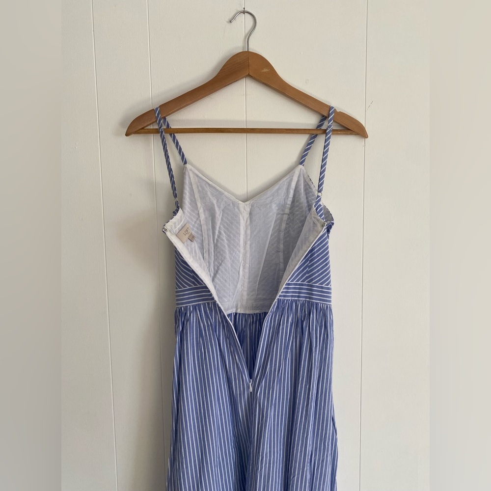 LOFT Blue and White Striped Maxi Dress - Picture 6 of 9